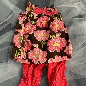 Sun dress with 3/4 length pants baby girl